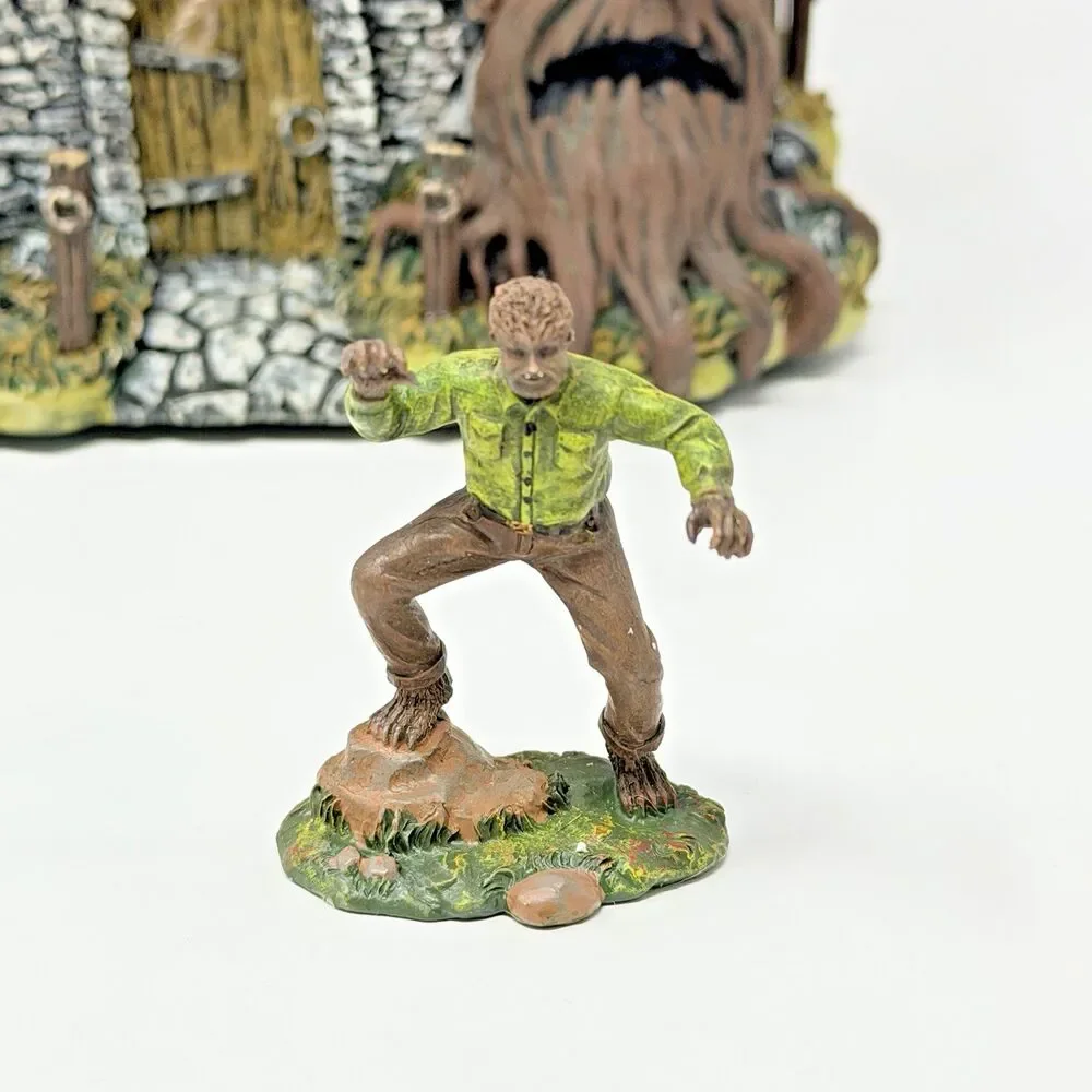 Hawthorne Village Universal Monsters Wolf Man's Lair Original Box COA Halloween
